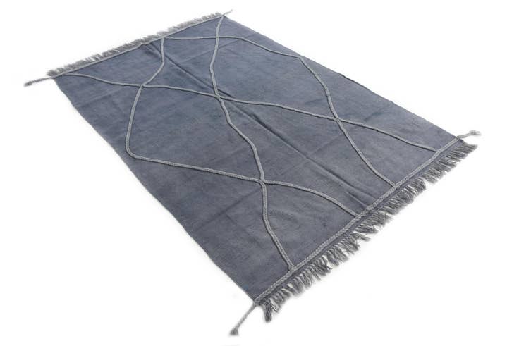 Detail image of 4' 7 x 6' 10 Hand Knotted Moroccan Wool Rug
