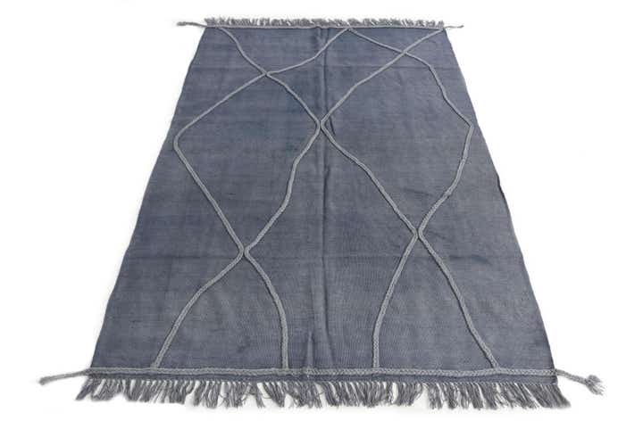 4' 7 x 6' 10 Hand Knotted Moroccan Wool Rug