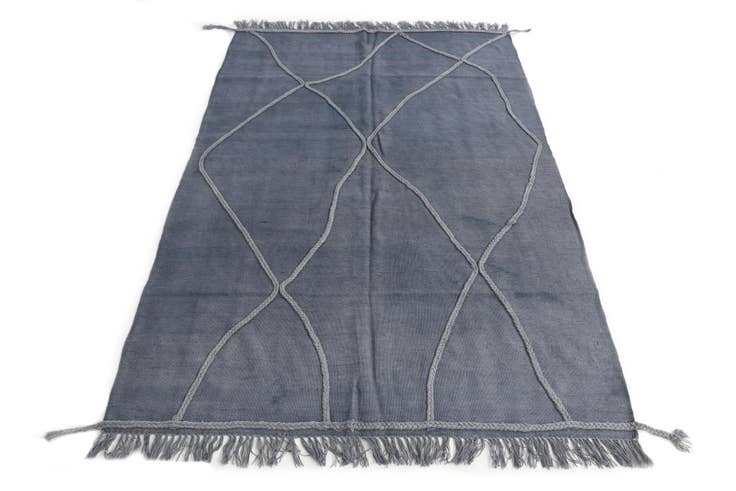 Detail image of 4' 7 x 6' 10 Hand Knotted Moroccan Wool Rug