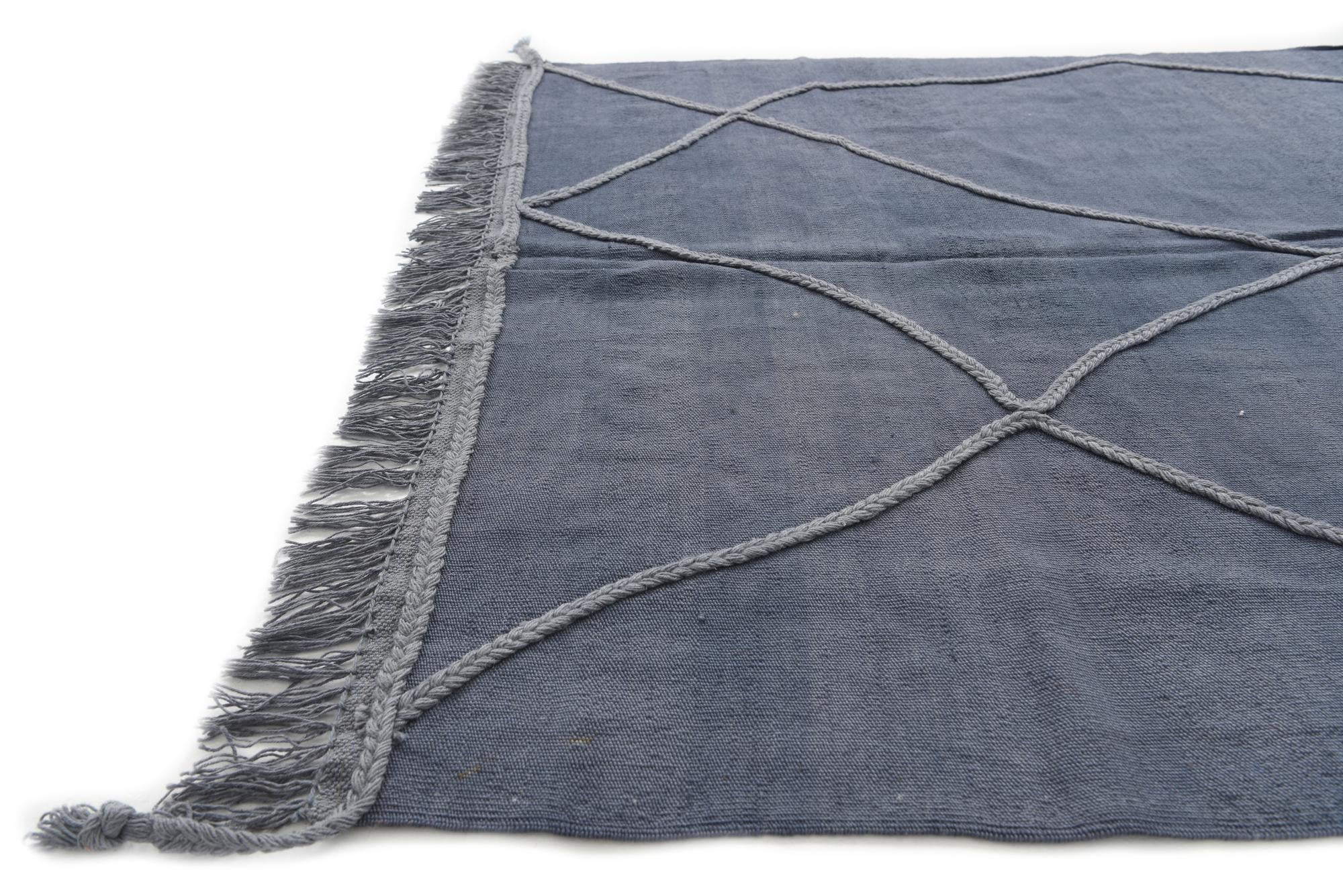 4' 7 x 6' 10 Hand Knotted Moroccan Wool Rug