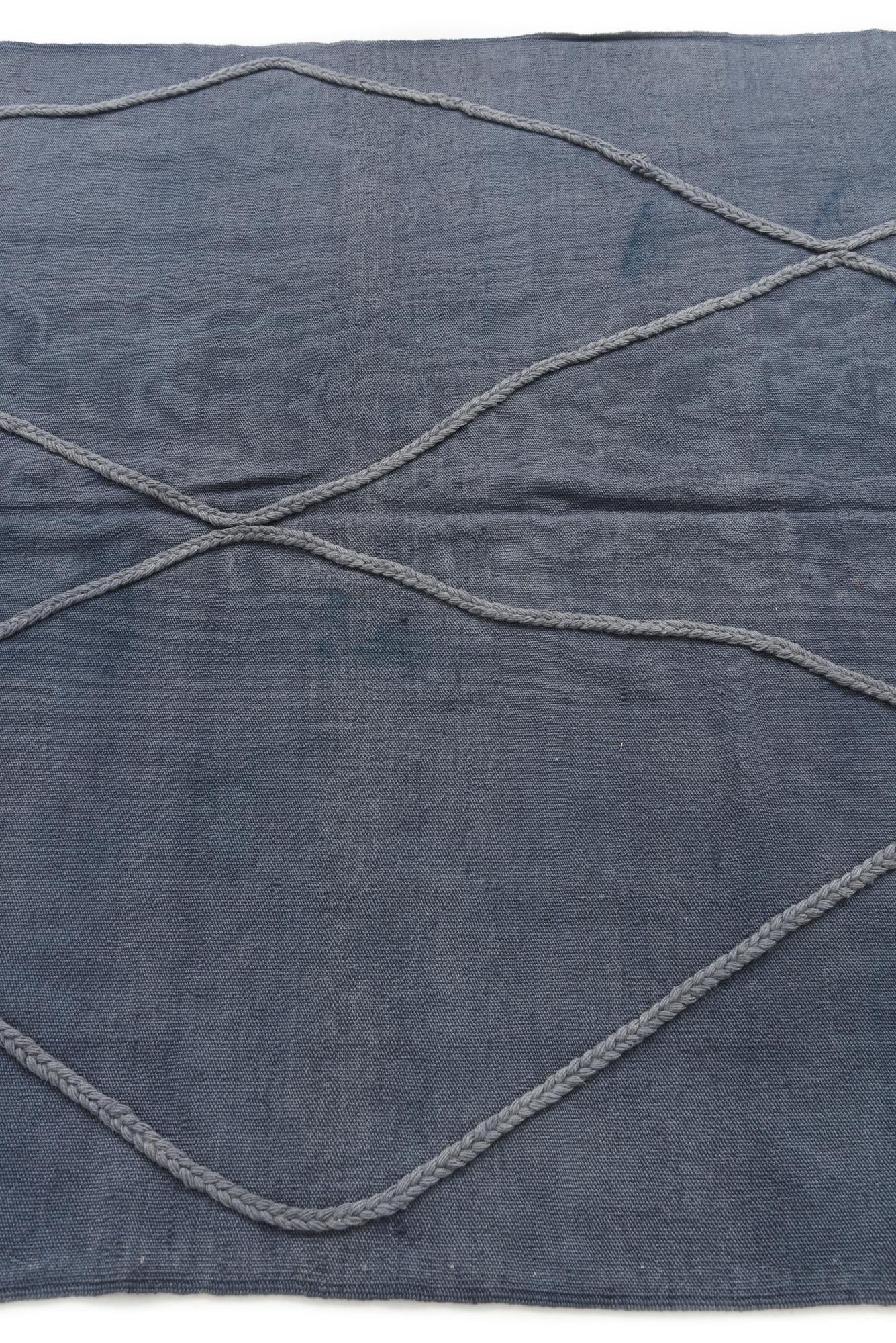 4' 7 x 6' 10 Hand Knotted Moroccan Wool Rug