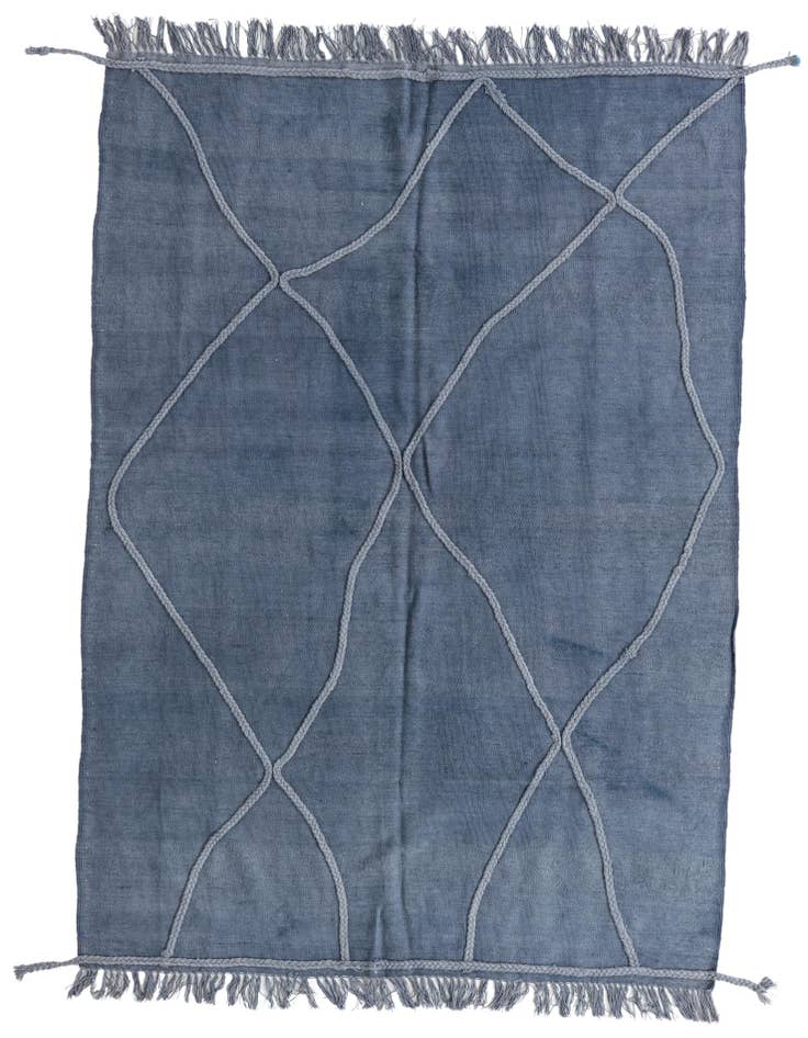 Detail image of 4' 7 x 6' 10 Hand Knotted Moroccan Wool Rug
