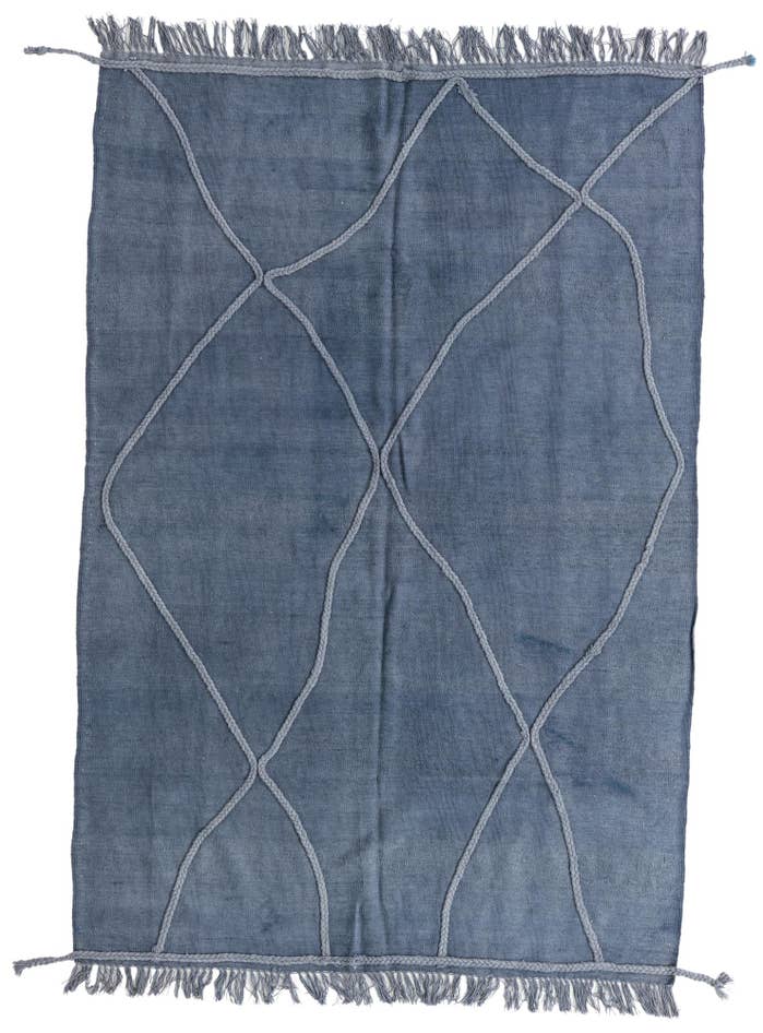 Detail image of 4' 7 x 6' 10 Hand Knotted Moroccan Wool Rug