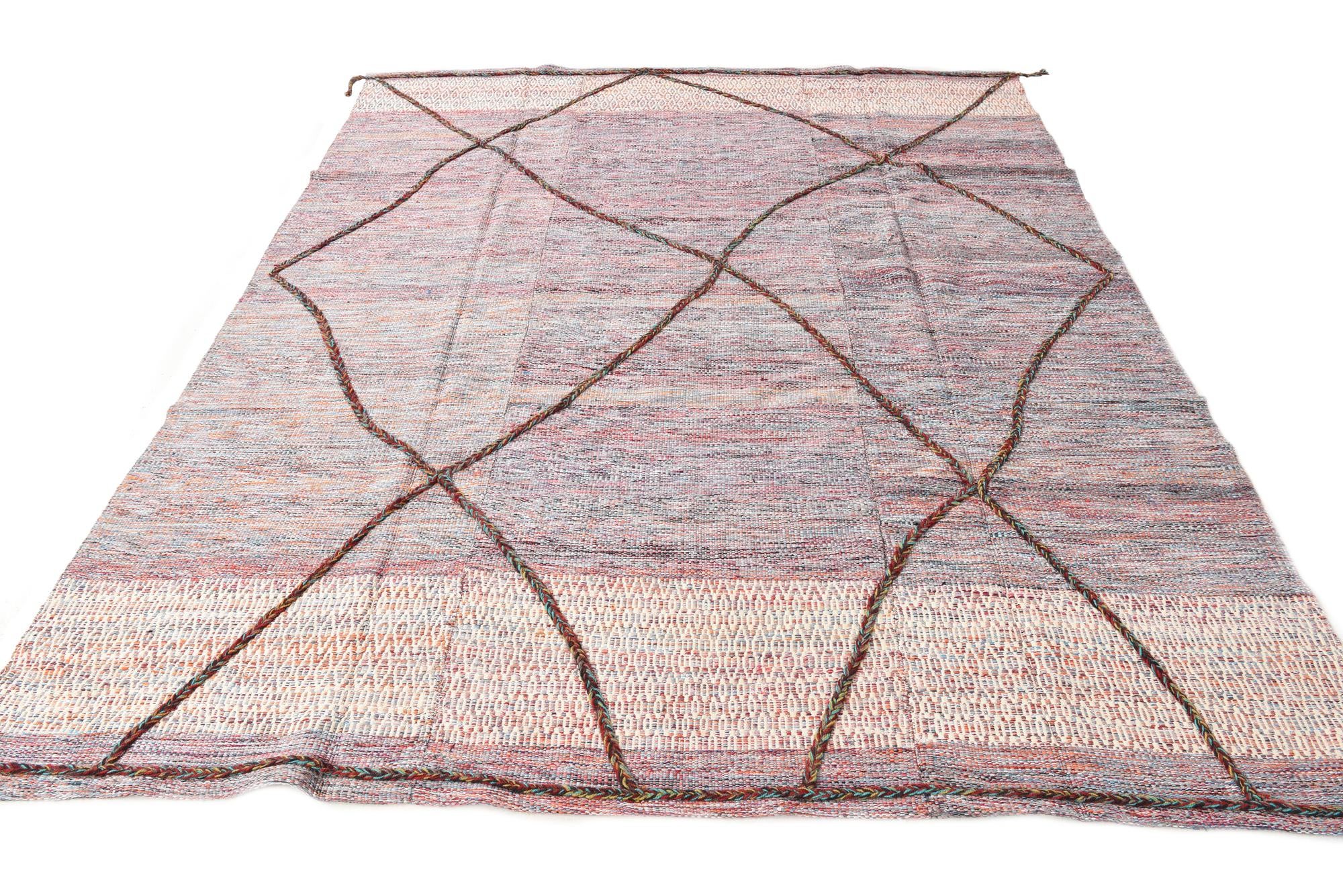 7' 7 x 9' 4 Hand Knotted Moroccan Wool Rug