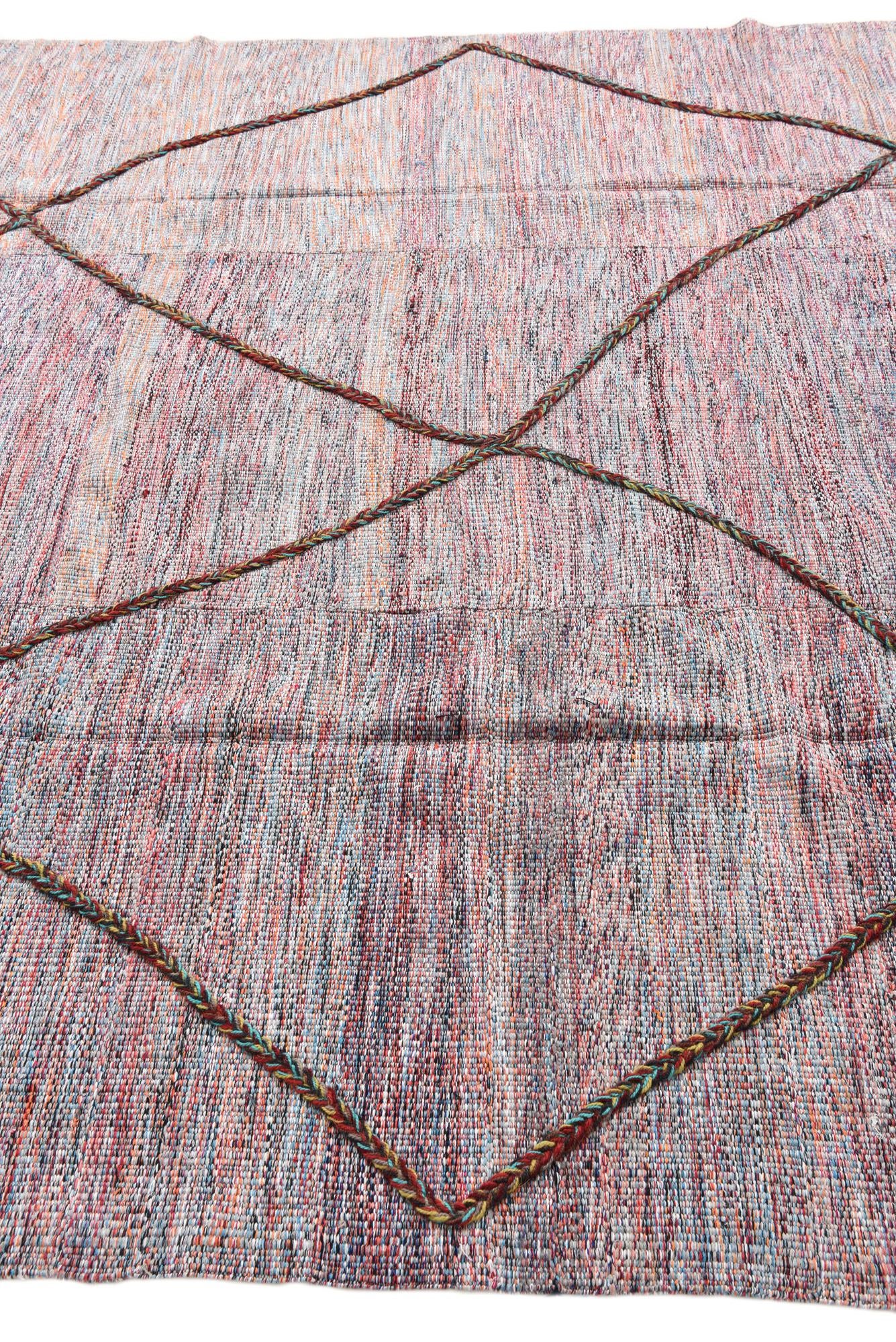 7' 7 x 9' 4 Hand Knotted Moroccan Wool Rug