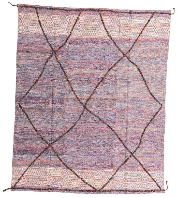 7' 7 x 9' 4 Hand Knotted Moroccan Wool Rug