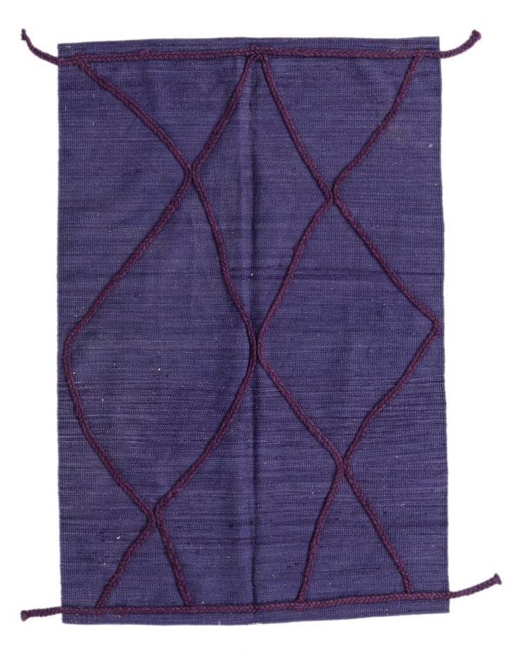 Detail image of 3' 5 x 5' Hand Knotted Moroccan Wool Rug