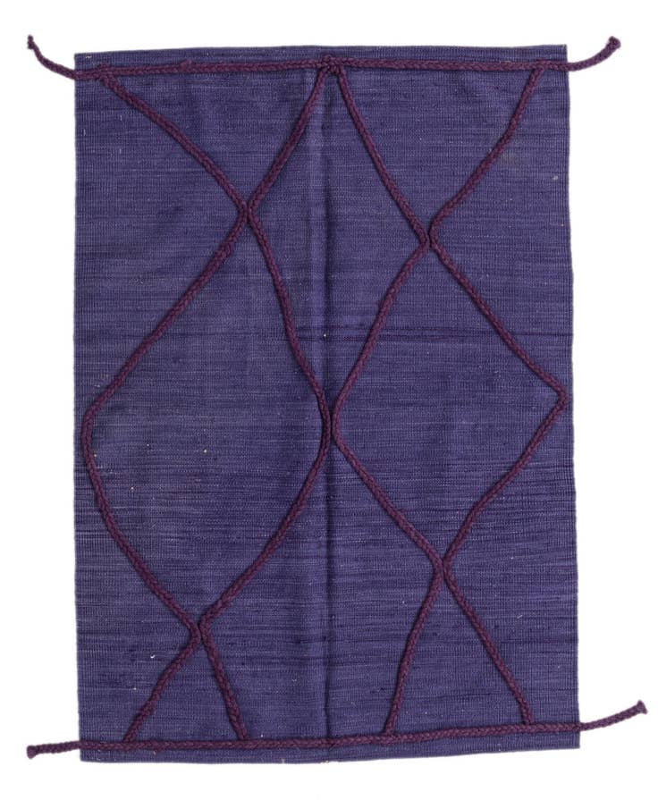 Detail image of 3' 5 x 5' Hand Knotted Moroccan Wool Rug