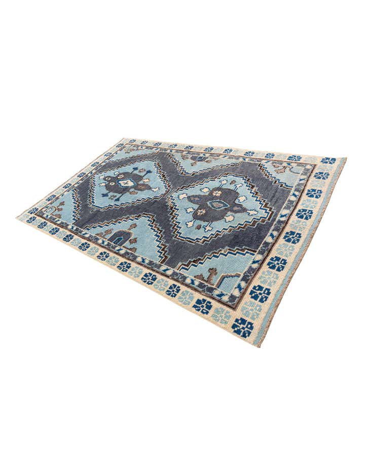 6' x 9' 3 Hand Knotted Moroccan Wool Rug