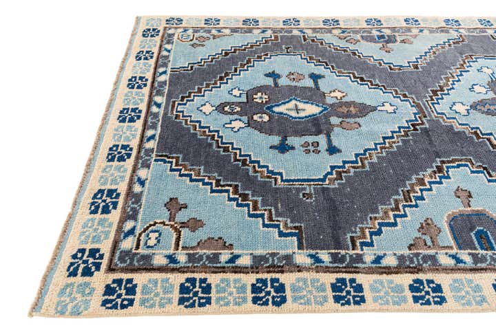 6' x 9' 3 Hand Knotted Moroccan Wool Rug