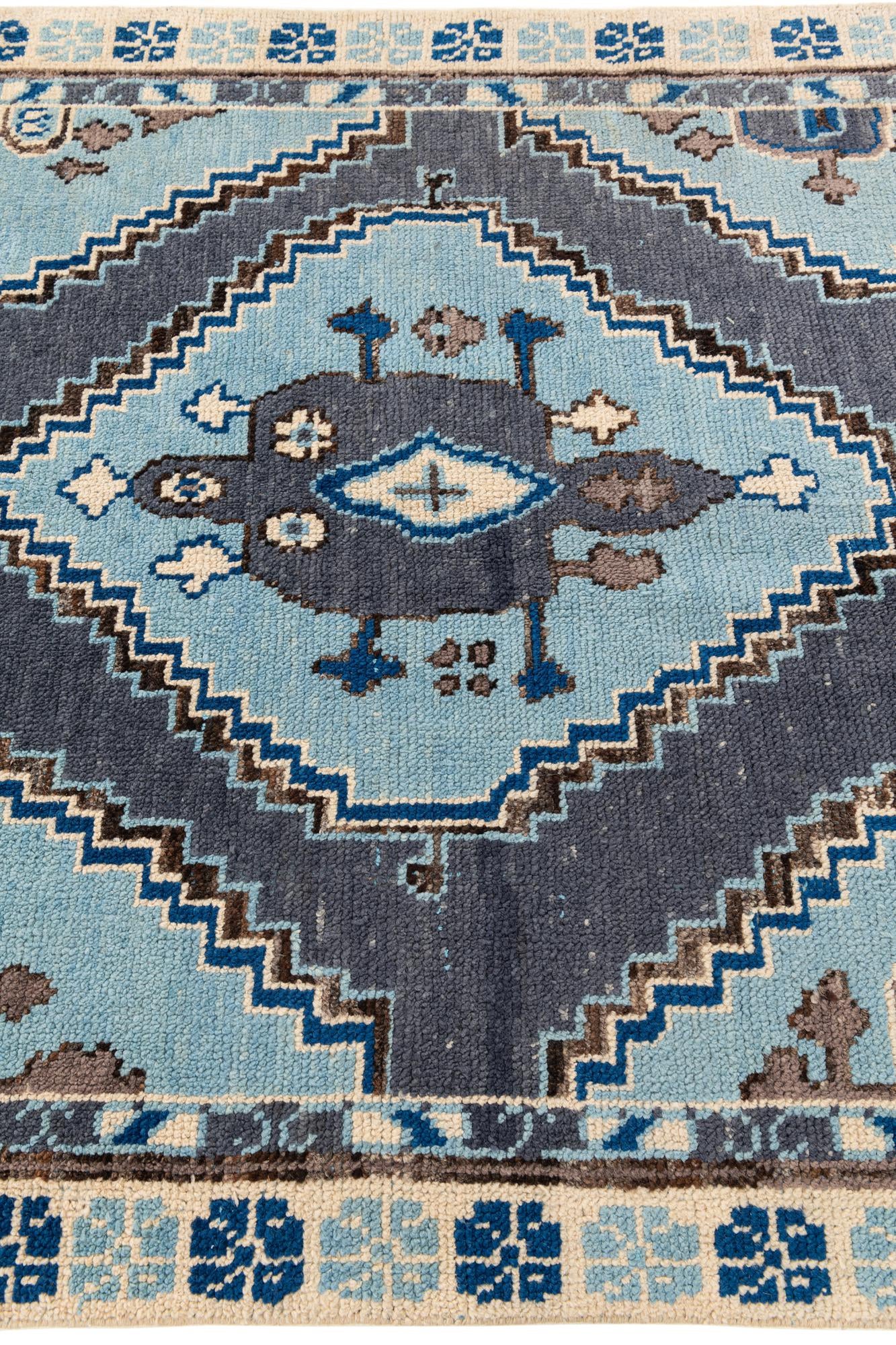 6' x 9' 3 Hand Knotted Moroccan Wool Rug