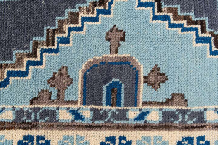 6' x 9' 3 Hand Knotted Moroccan Wool Rug