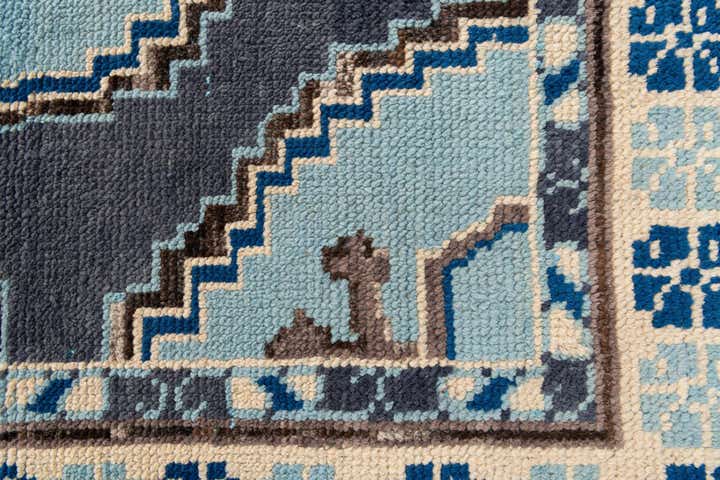 6' x 9' 3 Hand Knotted Moroccan Wool Rug