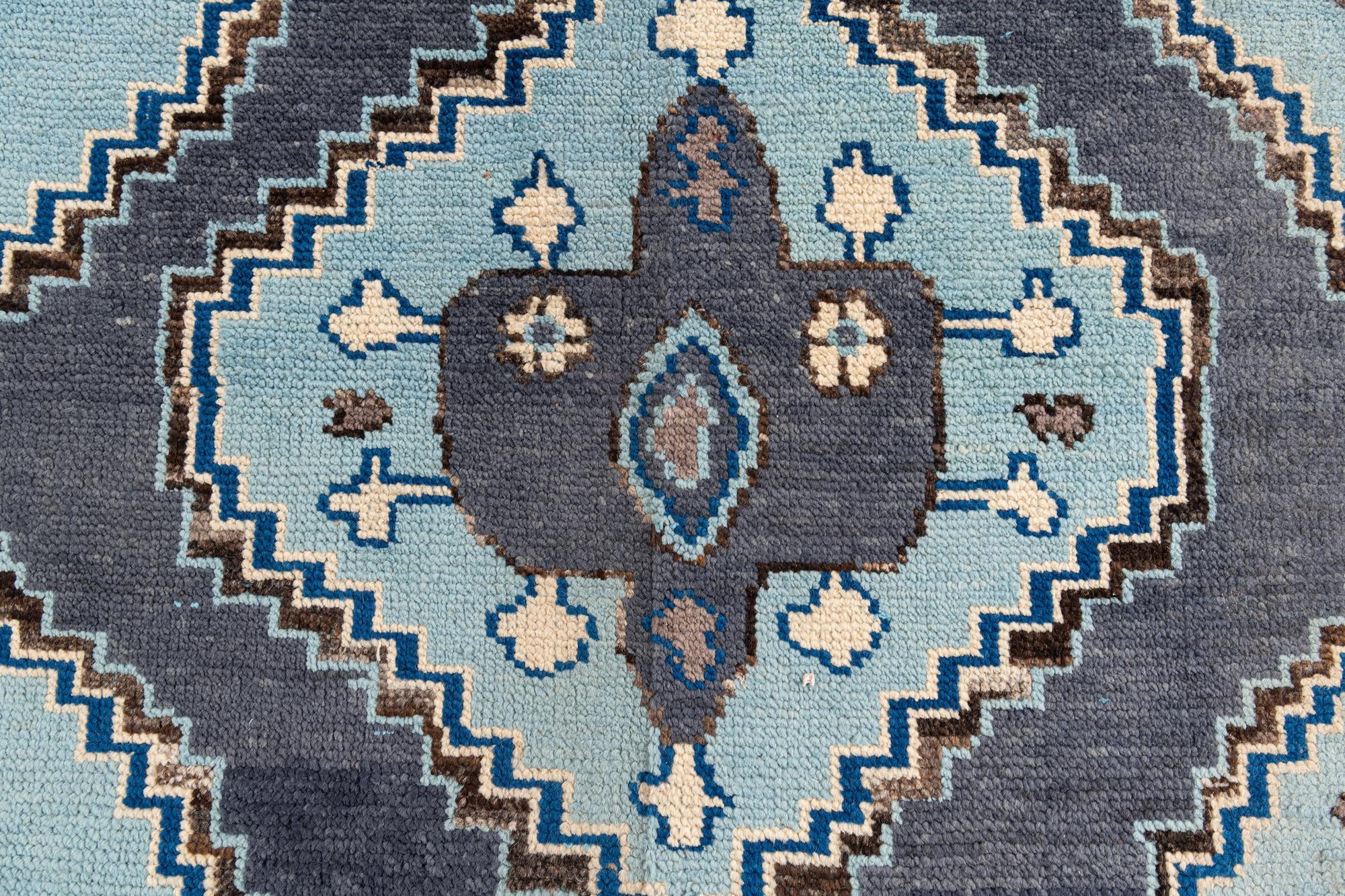 6' x 9' 3 Hand Knotted Moroccan Wool Rug