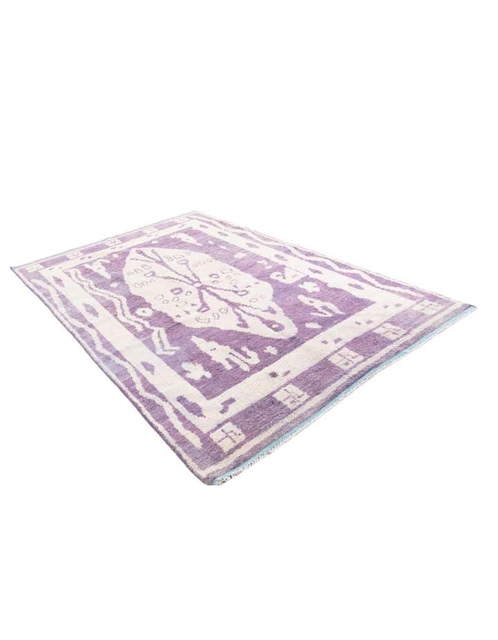 5' 10 x 9' 5 Hand Knotted Moroccan Wool Rug