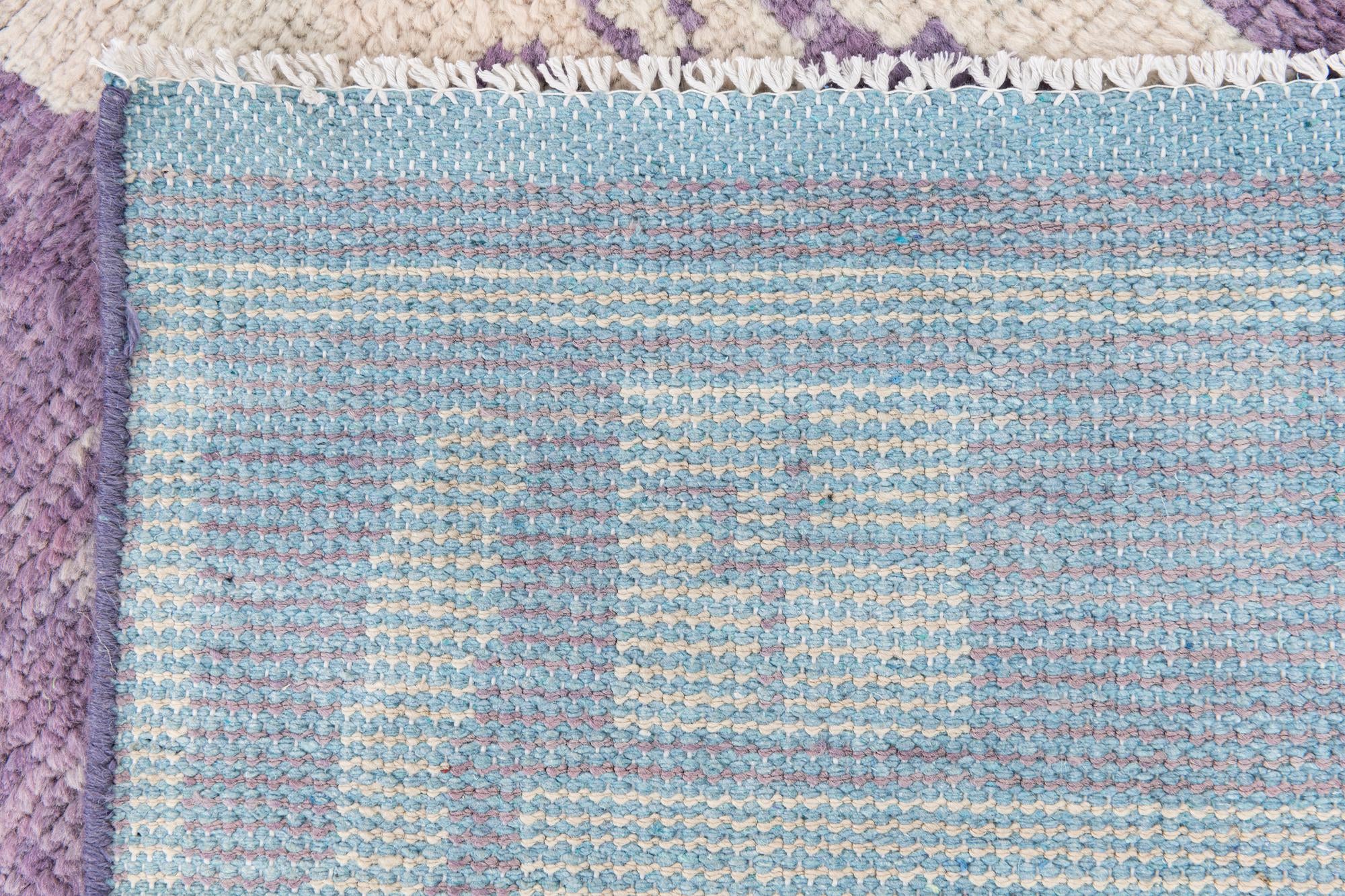 5' 10 x 9' 5 Hand Knotted Moroccan Wool Rug