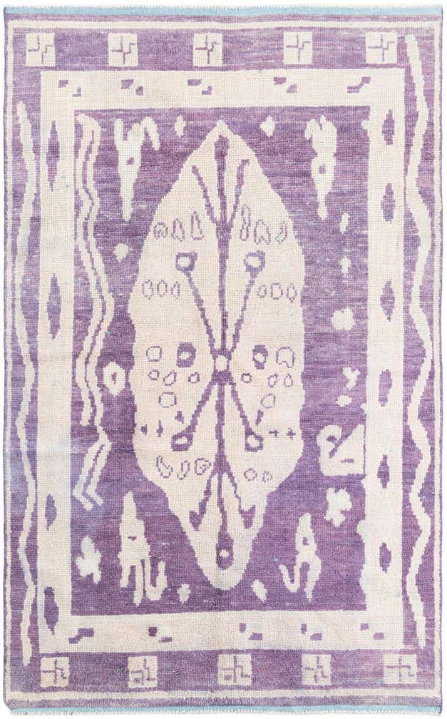 5' 10 x 9' 5 Hand Knotted Moroccan Wool Rug