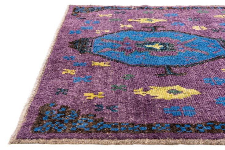 Detail image of 6' 7 x 9' 3 Hand Knotted Moroccan Wool Rug