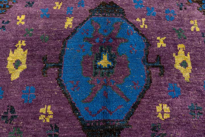 6' 7 x 9' 3 Hand Knotted Moroccan Wool Rug