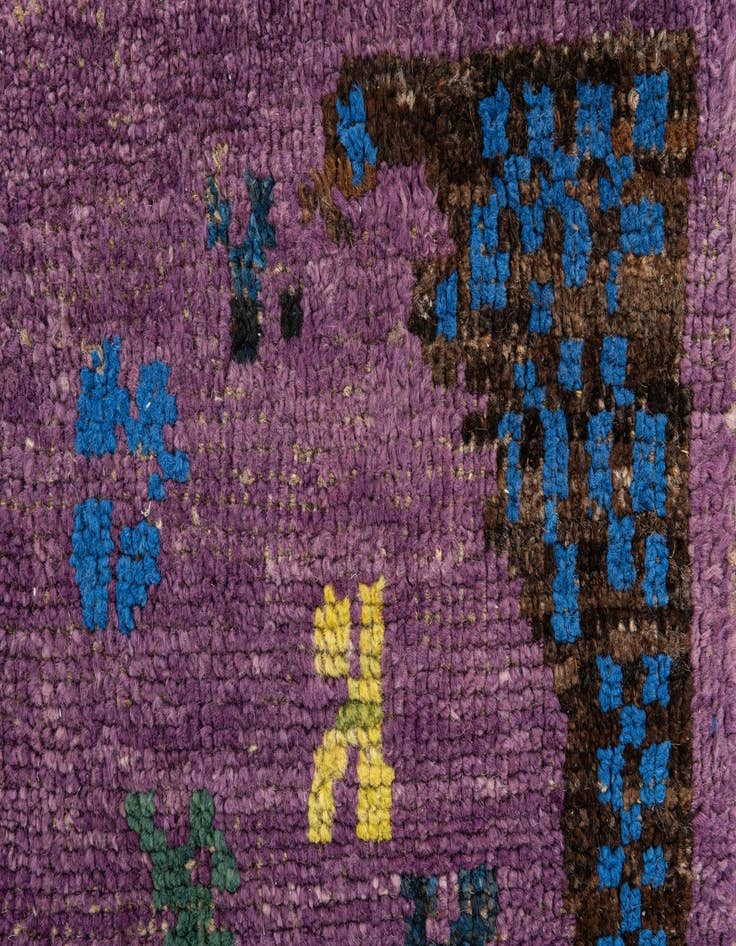 Detail image of 6' 7 x 9' 3  Hand Knotted Moroccan Wool Rug