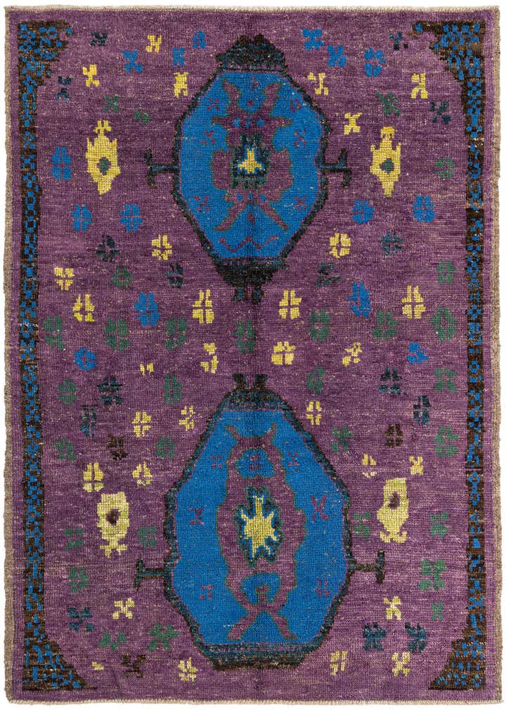6' 7 x 9' 3 Hand Knotted Moroccan Wool Rug
