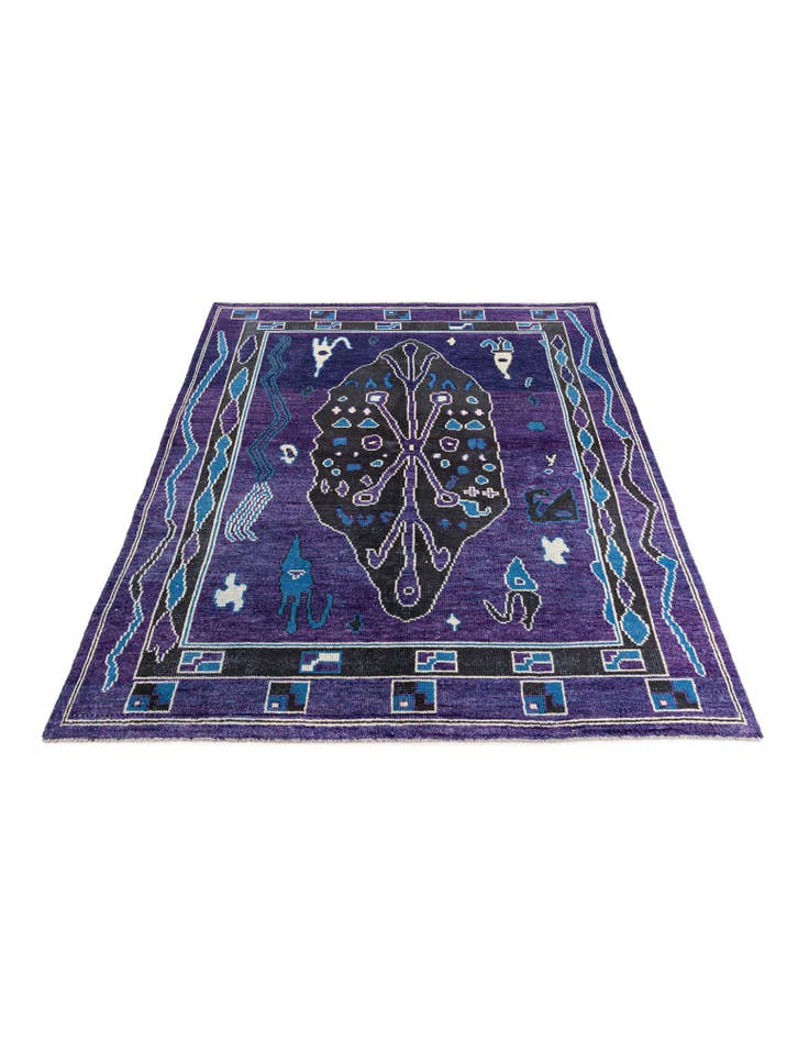 Detail image of 7' 10 x 10' 1 Hand Knotted Moroccan Wool Rug