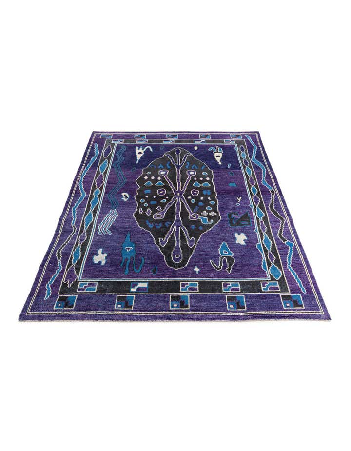 7' 10 x 10' 1 Hand Knotted Moroccan Wool Rug