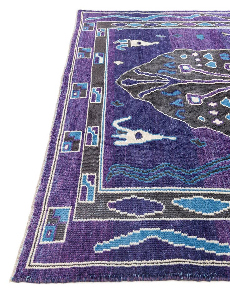 Detail image of 7' 10 x 10' 1  Hand Knotted Moroccan Wool Rug