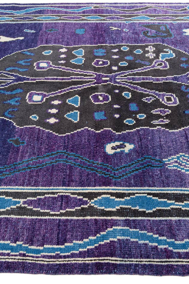 Detail image of 7' 10 x 10' 1 Hand Knotted Moroccan Wool Rug