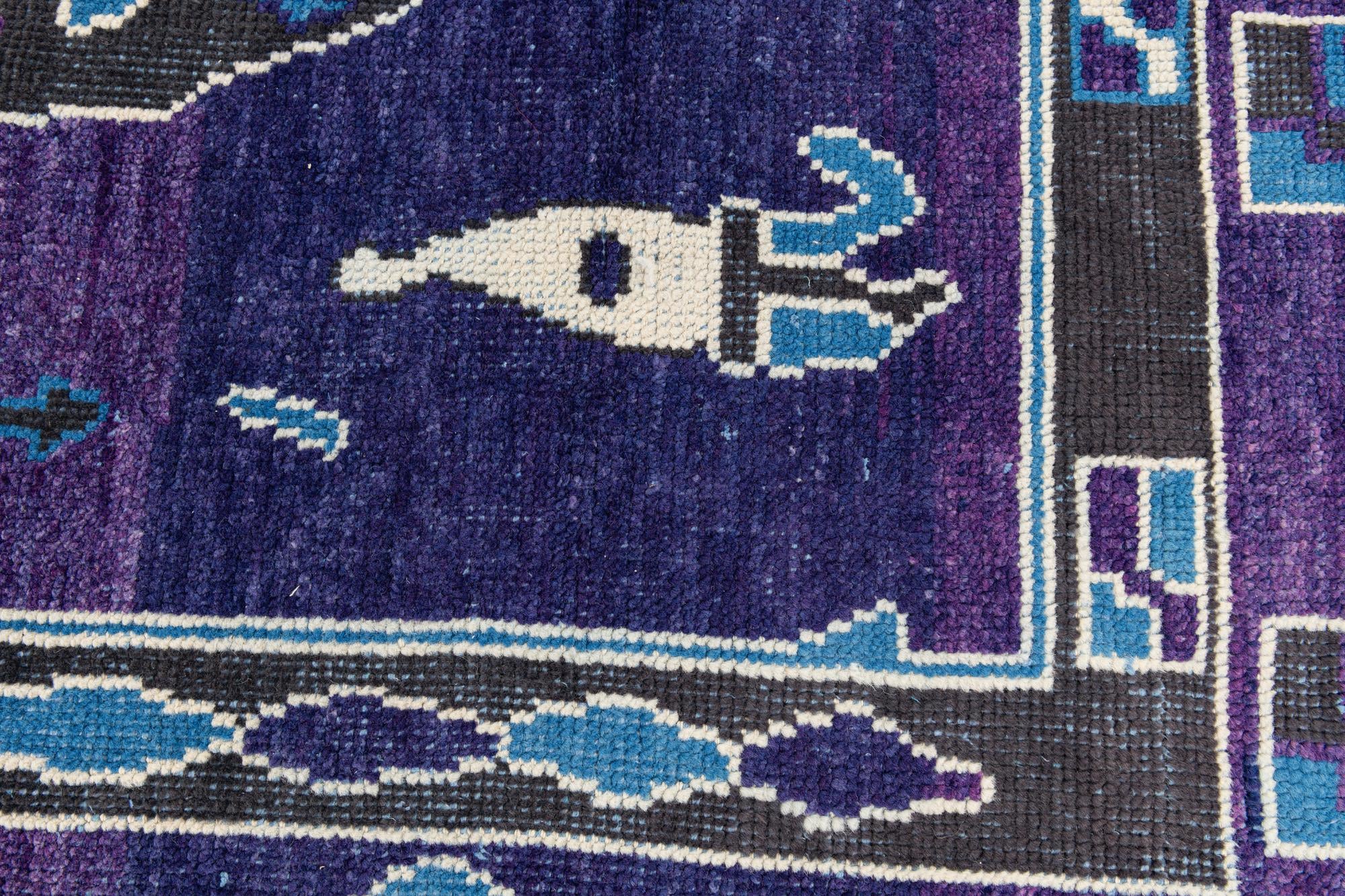 7' 10 x 10' 1 Hand Knotted Moroccan Wool Rug
