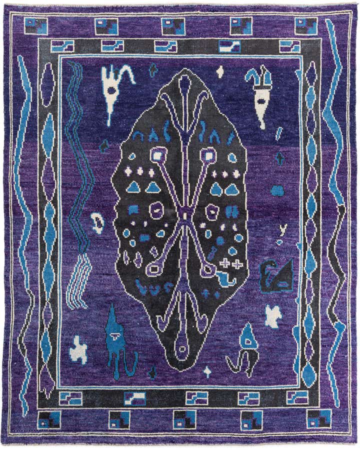 7' 10 x 10' 1 Hand Knotted Moroccan Wool Rug