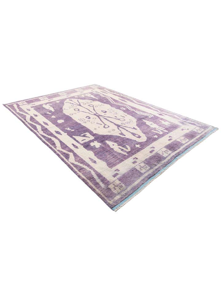 225cm x 305cm anudado a mano marroquí Alfombra Lana