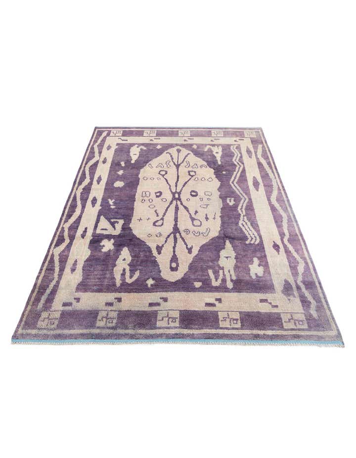7' 5 x 10' 1 Hand Knotted Moroccan Wool Rug