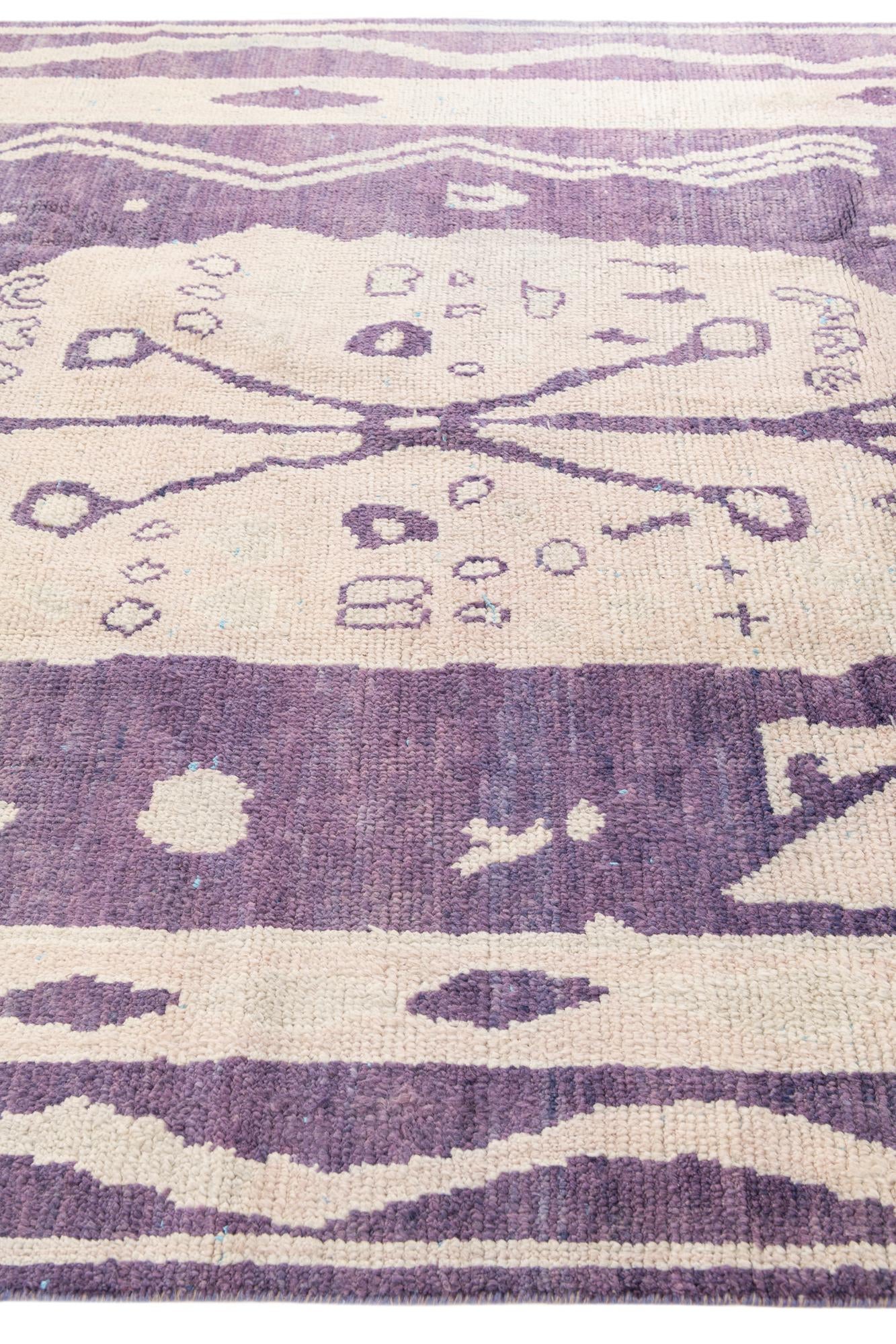 225cm x 305cm anudado a mano marroquí Alfombra Lana