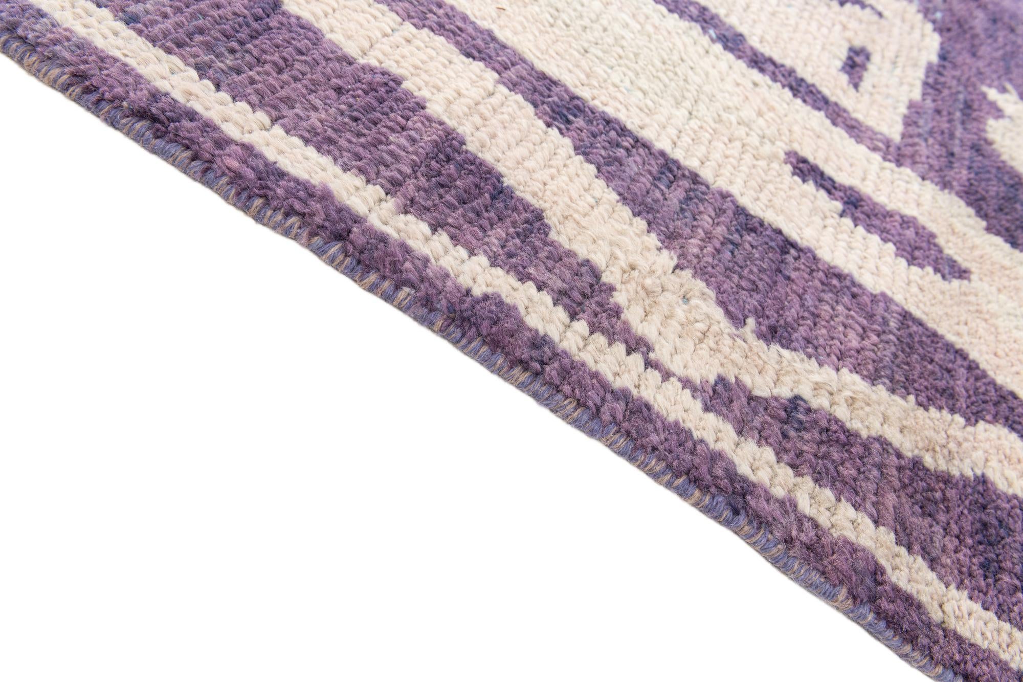 225cm x 305cm anudado a mano marroquí Alfombra Lana