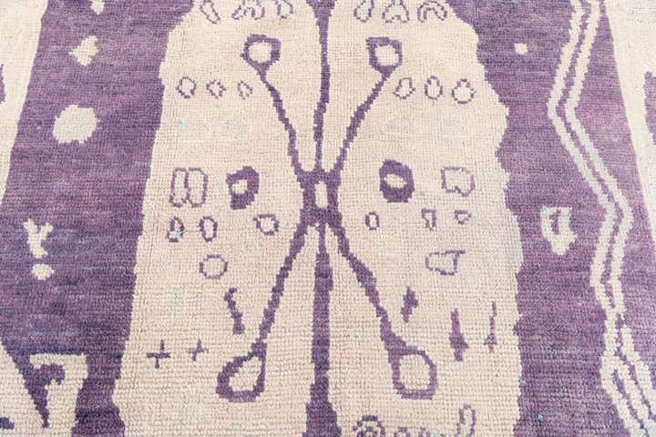 225cm x 305cm anudado a mano marroquí Alfombra Lana