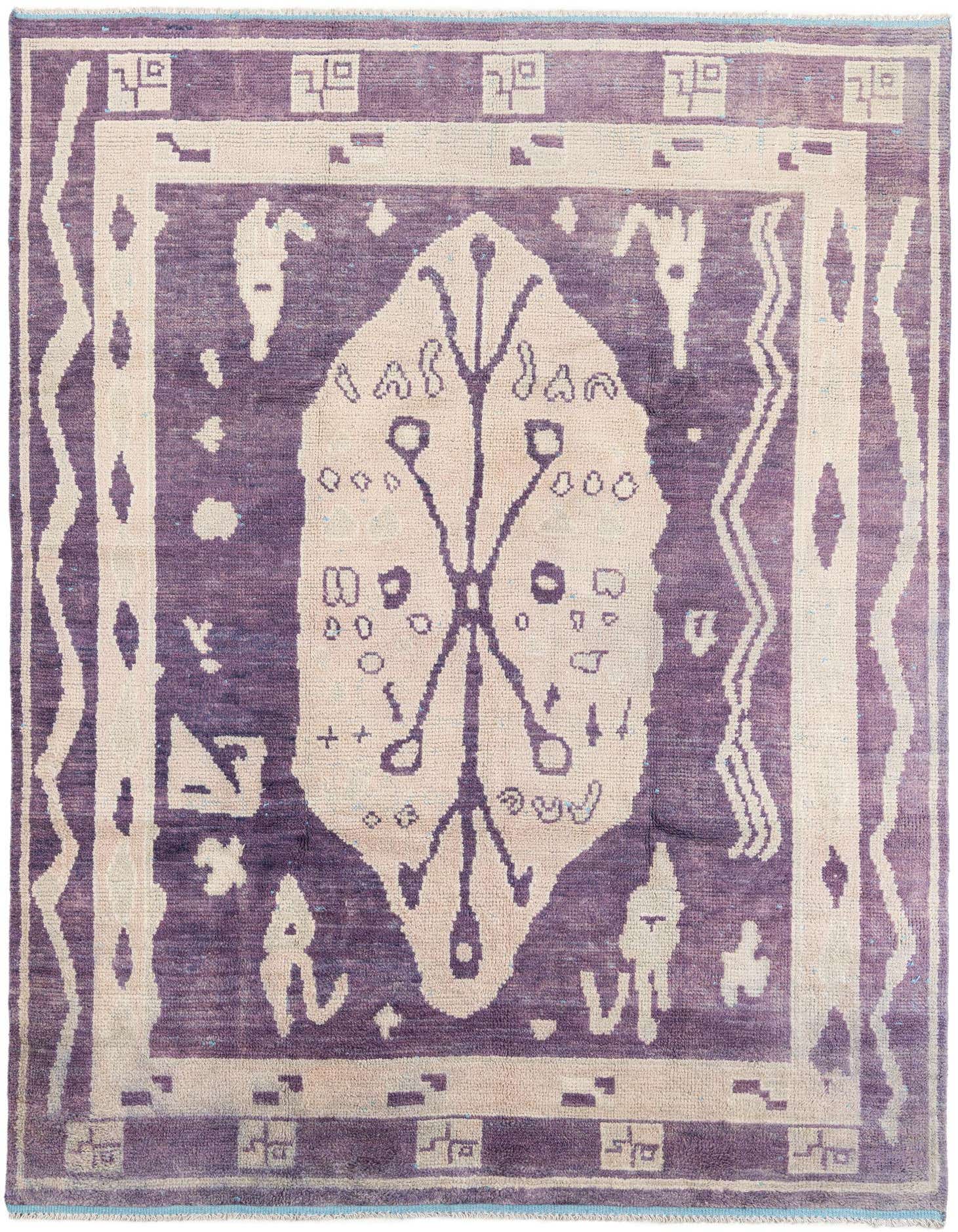 7' 5 x 10' 1 Hand Knotted Moroccan Wool Rug