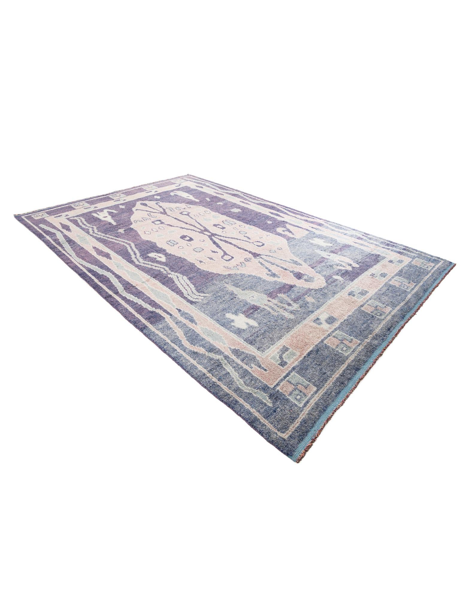 8' 5 x 12' 6 Hand Knotted Moroccan Wool Rug