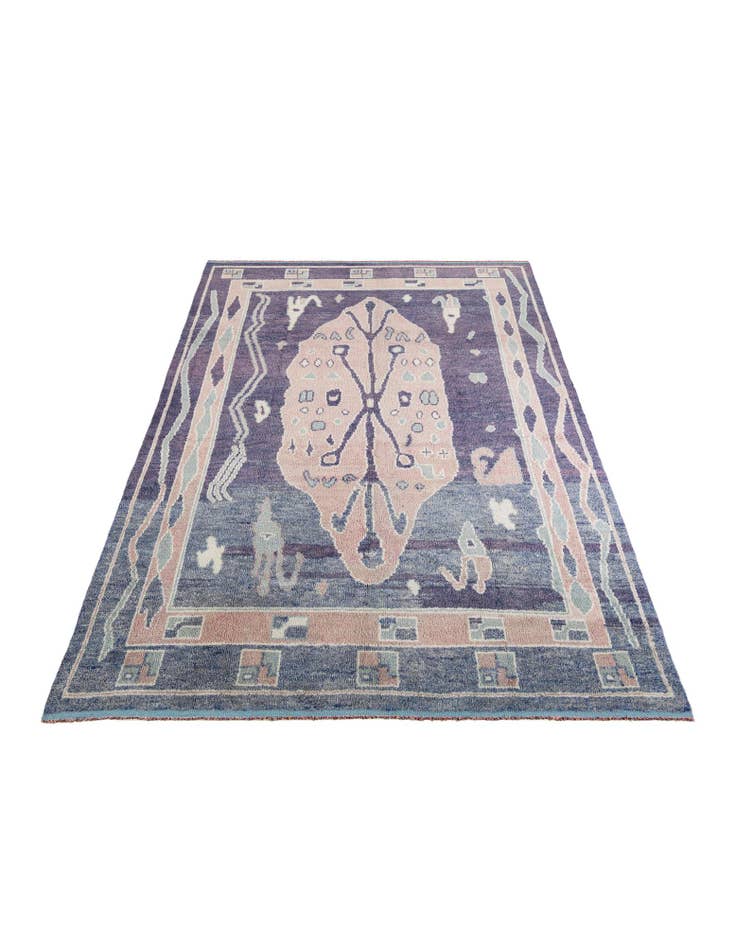 Detail image of 8' 5 x 12' 6 Hand Knotted Moroccan Wool Rug