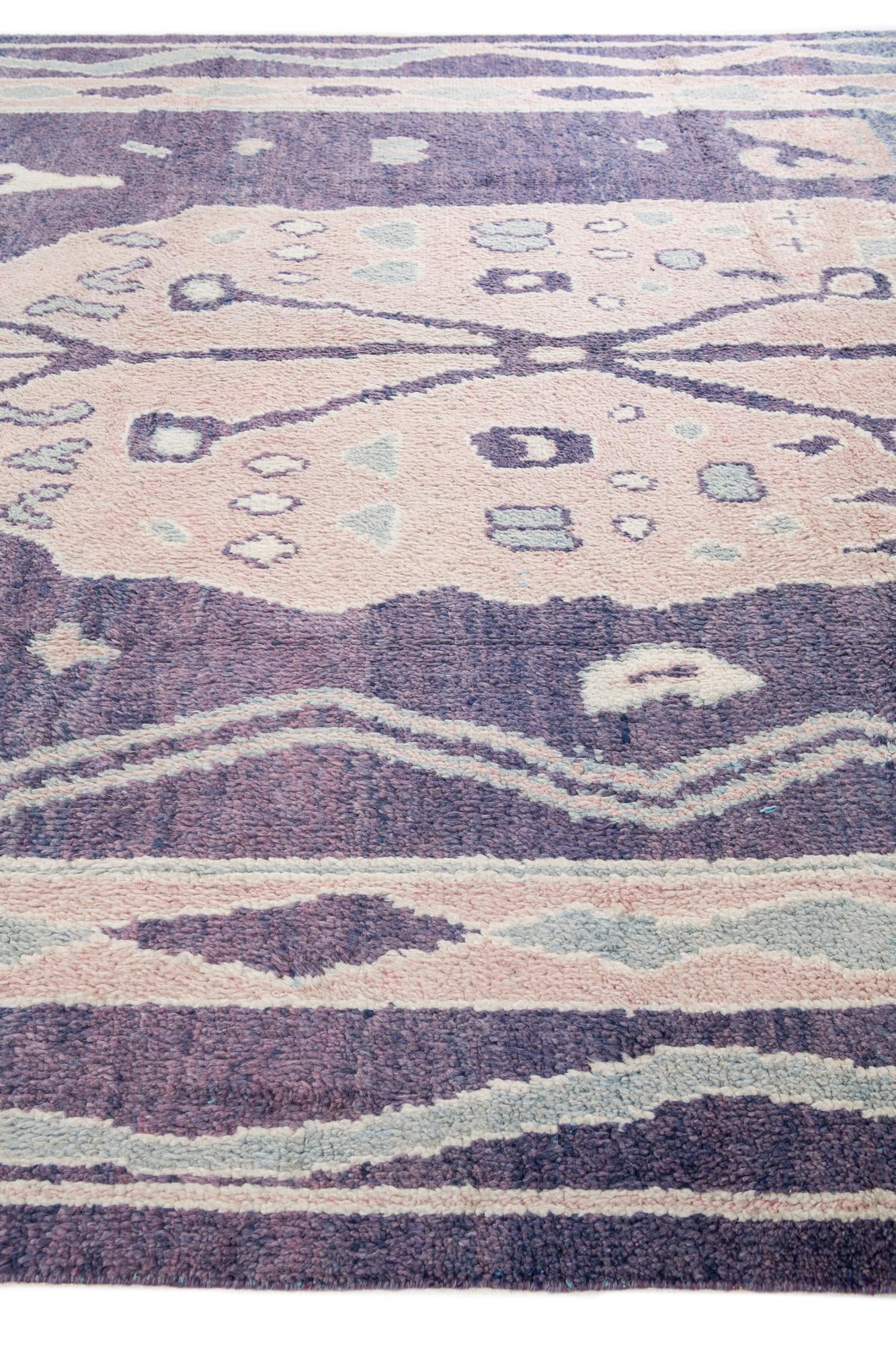 8' 5 x 12' 6 Hand Knotted Moroccan Wool Rug
