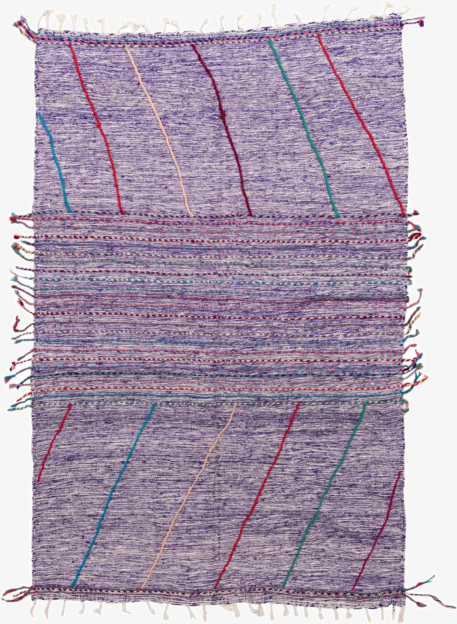 6' 4 x 10'  Hand Knotted Moroccan Wool Rug