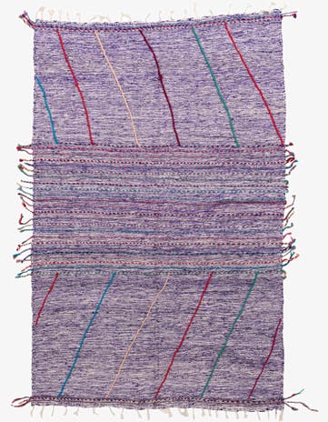 6' 4 x 10' Hand Knotted Moroccan Wool Rug