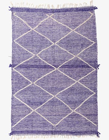 6' 8 x 9' 10 Hand Knotted Moroccan Wool Rug