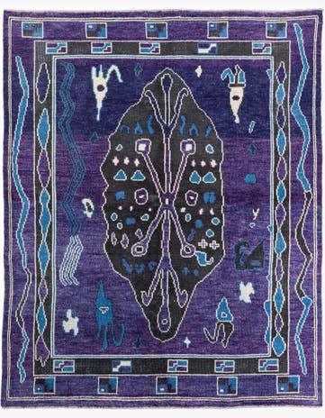 7' 10 x 10' 1 Hand Knotted Moroccan Wool Rug