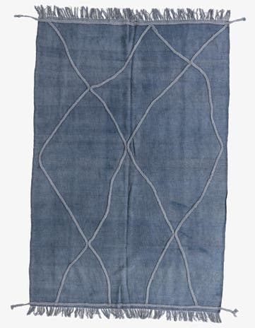 4' 7 x 6' 10 Hand Knotted Moroccan Wool Rug