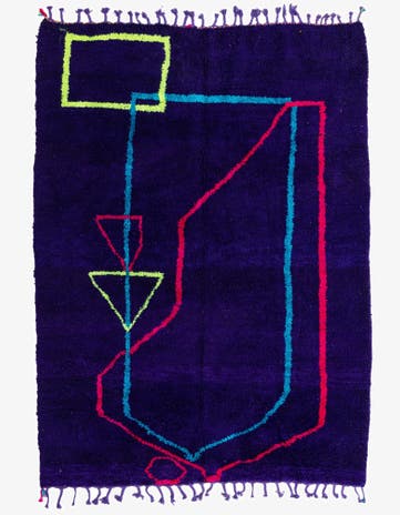 6' 10 x 9' 4 Hand Knotted Moroccan Wool Rug