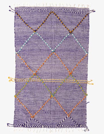 5' x 8' 4 Hand Knotted Moroccan Wool Rug