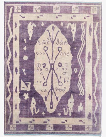 7' 5 x 10' 1 Hand Knotted Moroccan Wool Rug