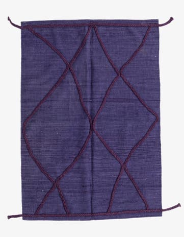 3' 5 x 5' Hand Knotted Moroccan Wool Rug