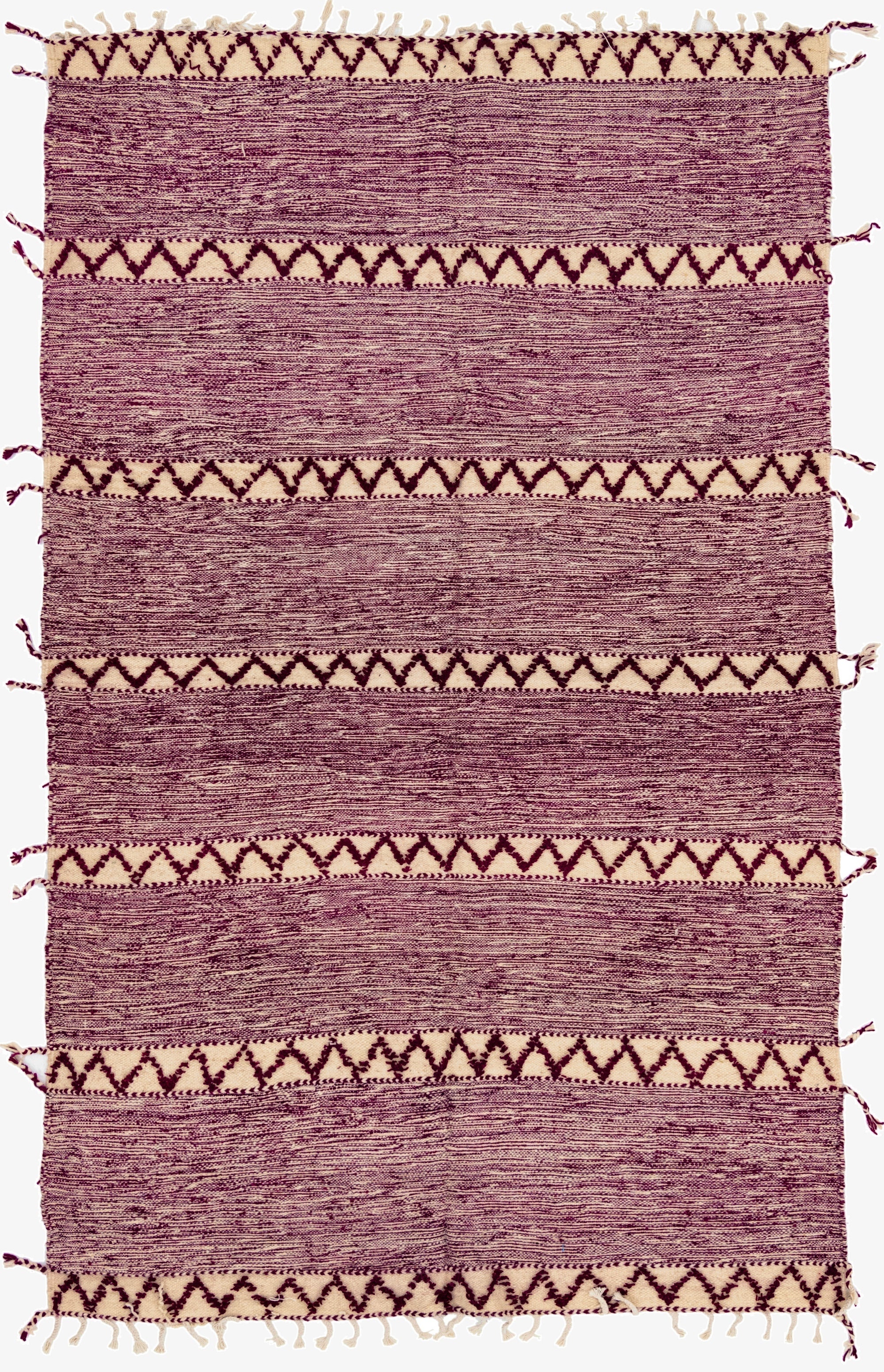 6' 2 x 10'  Hand Knotted Moroccan Wool Rug